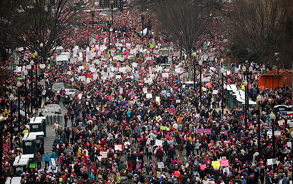 הפגנה נגד דונלד טראמפ ב וושינגטון ארה"ב, צילומים: רויטרס