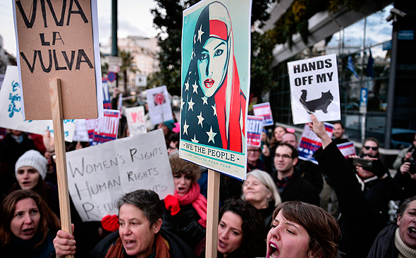 הפגנה נגד דונלד טראמפ, וושינגטון, צילומים: איי אף פי