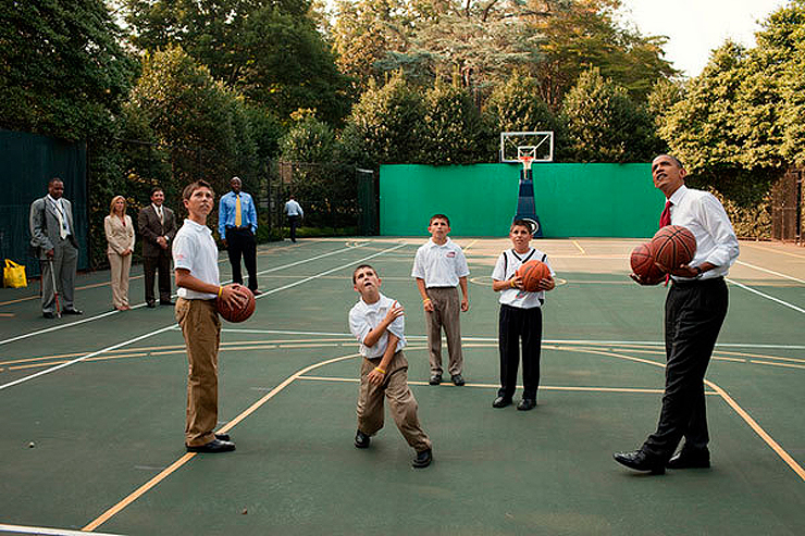 מגרש הכדורסל, צילום: הבית הלבן
