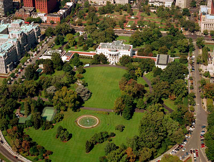 הבית הלבן, מבט מהאוויר, צילום: sites.google 