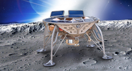 Illustration of SpaceIL's unmanned spacecraft. Image: SpaceIL