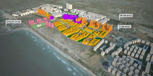 תוכנית הענק של הרצליה בחוף התכלת אושרה להפקדה בוועדה המחוזית