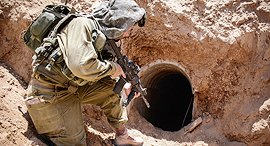 Israeli soldier next to a tunnel in Gaza. Photo: IDF Spokesperson's Unit