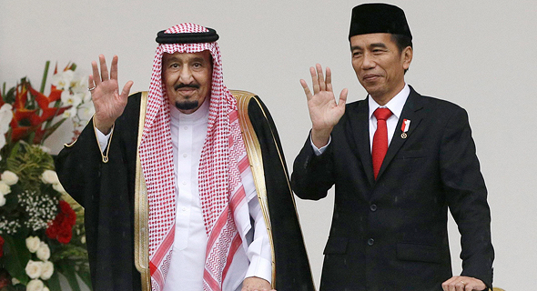 סלמן מלך סעודיה עם נשיא אינדונזיה ג