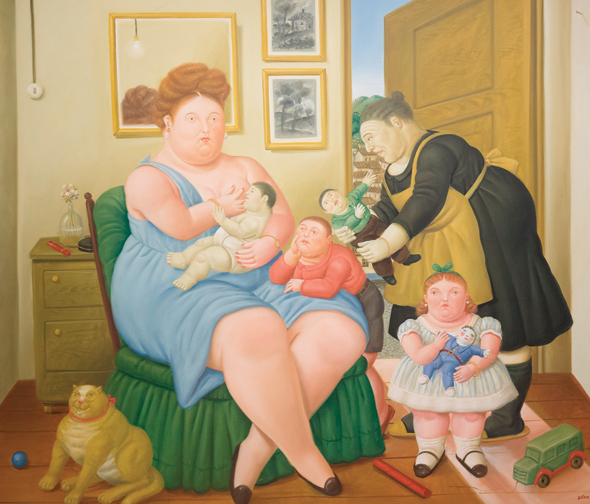 ציור של פרננדו בוטרו. "מכניסים ילדים למעגל הסוכר בגיל חמישה חודשים, וקשה לצאת ממנו"
