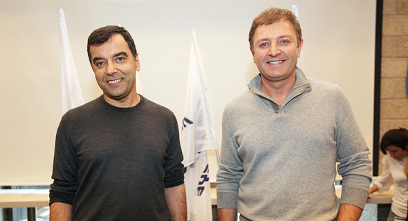 Mobileye's founders Amnon Shashua and Ziv Aviram 