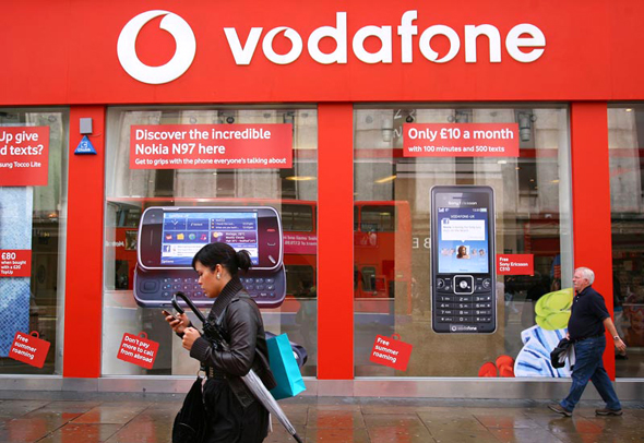 A Vodafone store in the U.K. Photo: Bloomberg