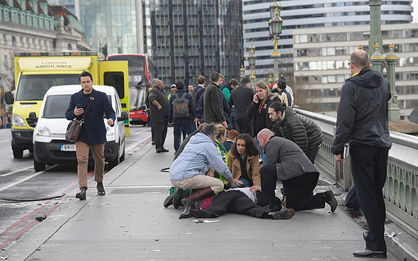 הפיגוע בלונדון אתמול, צילום: רויטרס