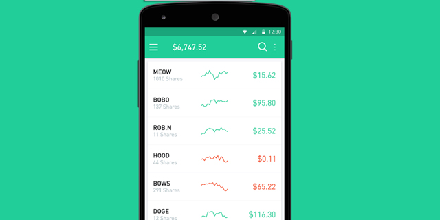 Stock trading app Robinhood
