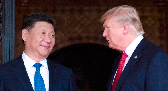 נשיא ארה"ב דונלד טראמפ ונשיא סין שי ג
