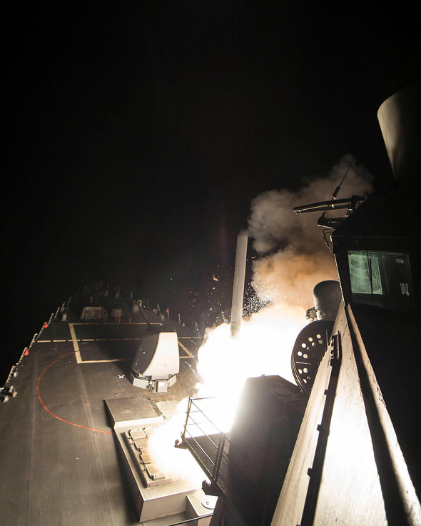 התקיפה האמריקאית הלילה בסוריה, צילום: רויטרס