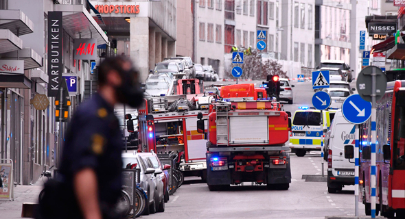 זירת הפיגוע בשטוקהולם, שבדיה