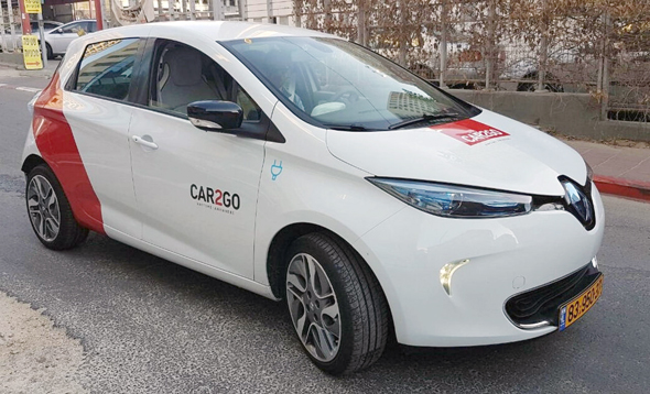 רנו זואי חשמלית של CAR2GO. החברה תספק 160 מכוניות לפרויקט בצפון