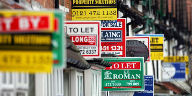 בתים למכירה בלונדון. המחירים טיפסו לשיא של 222,190 ליש"ט בדצמבר 2016, צילום: גטי אימג