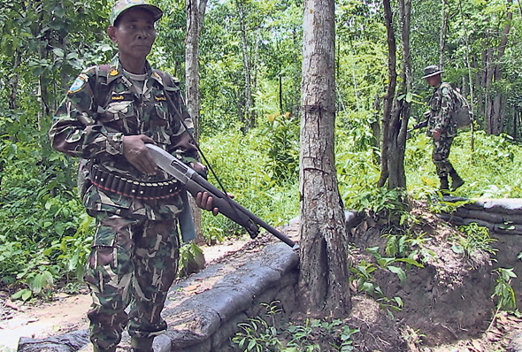 שומר יערות בתאילנד מגן על עצי רוזווד. הכורתים משחדים את השומרים, נלחמים בהם, חוטפים אנשי צוות, צילום: Environmental Investigation Agency