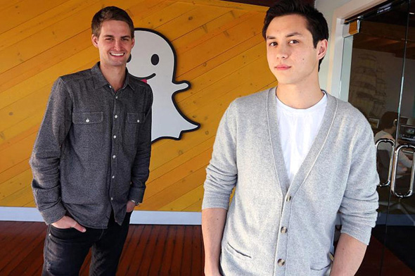 Snap co-founders Evan Spiegel and Bobby Murphy