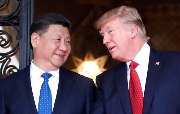 דונלד טראמפ נשיא ארה"ב ושי ג'ינפינג נשיא סין