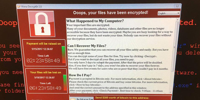 מתקפת נוזקת הכופר WannaCry פגעה ב-150 מדינות - וגם בישראל