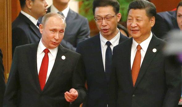 מימין קיצוני שי ג'ינפינג נשיא סין ו ולדימיר פוטין, צילום: רויטרס