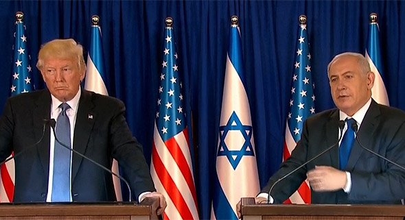 ראש הממשלה בנימין נתניהו ו נשיא ארה"ב דונלד טראמפ הצהרות ביקור ב ישראל מאי 2017 
