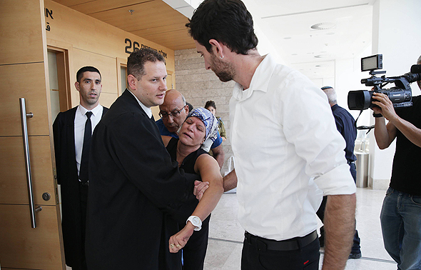 איילת בסיל לאחר עדותה בביהמ"ש, צילום: אוראל כהן
