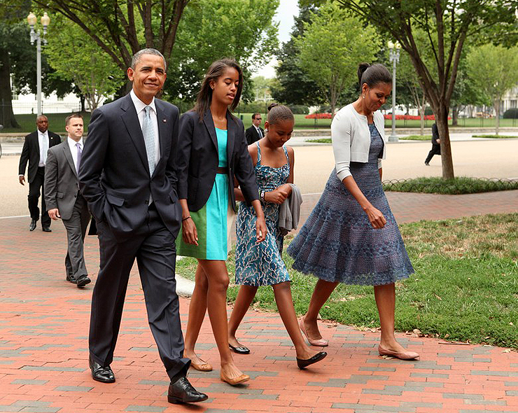 משפחת אובמה , צילום: גטי אימג