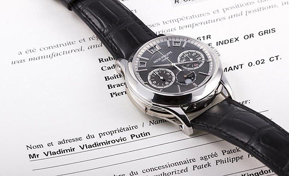 שעון פאטק פיליפ P5208  מכירה פומבית פוטין 1, צילום: Hodinkee