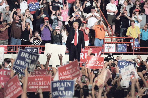 Donald Trump campaigning. Photo: AFP