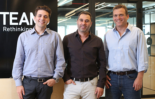 Team8 cofounders Liran Grinberg (left), Israel Grimberg (middle), and Nadav Zafrir (right)