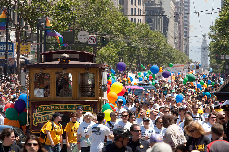 מצעד הגאווה בסן פרנסיסקו , צילום: גטי אימג