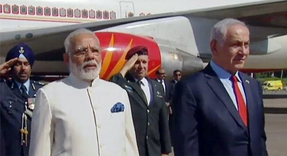 Indian Prime Minister  Narendra Modi and Israeli Prime Minister Benjamin Netanyahu. Photo: Israeli Government Press Office