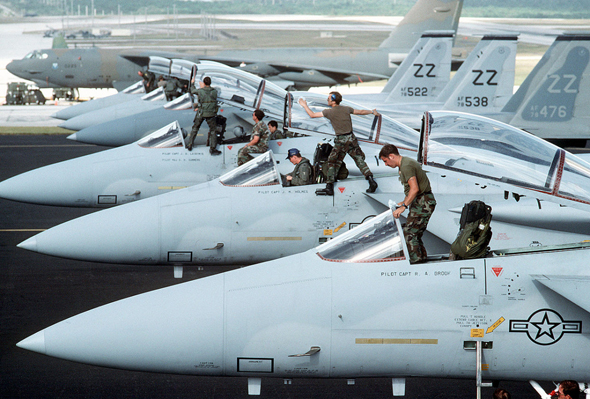 מטוסי F15 של חיל האוויר האמריקאי
