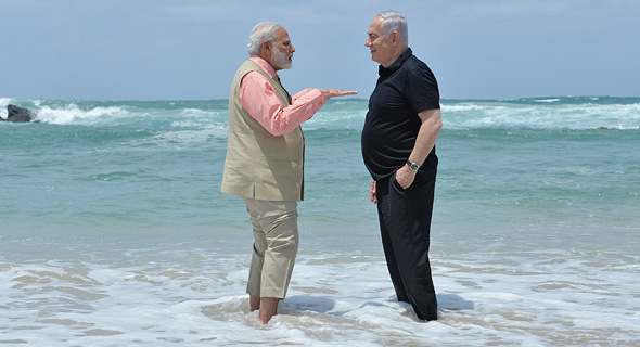 India’s Prime Minister Narendra Modi and Israel’s Prime Minister Benjamin Netanyahu. Photo: Kobi Gideon (GPO)