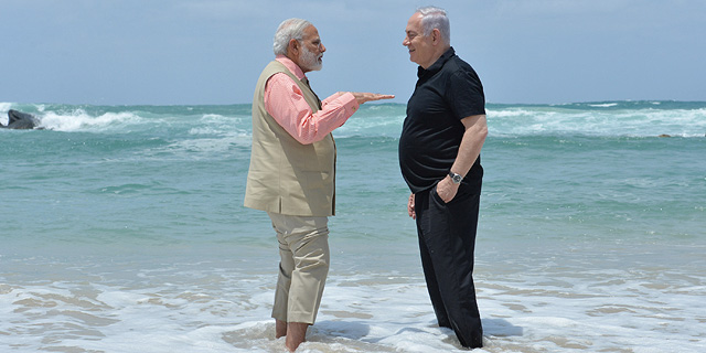 ראש הממשלה בנימין נתניהו וראש ממשלת הודו נרנדרה מודי, צילום: קובי גדעון לע"מ
