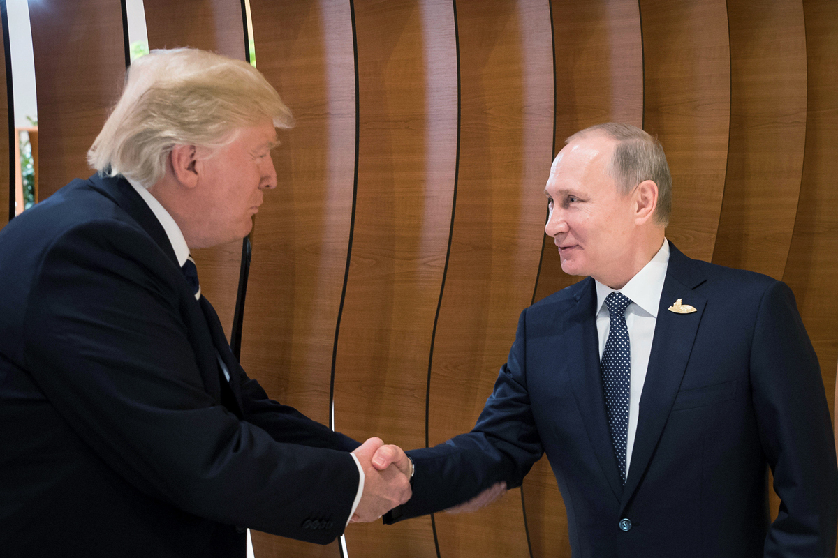 פוטין נפגש עם טראמפ פסגת G20 בהמבורג, צילום: רויטרס