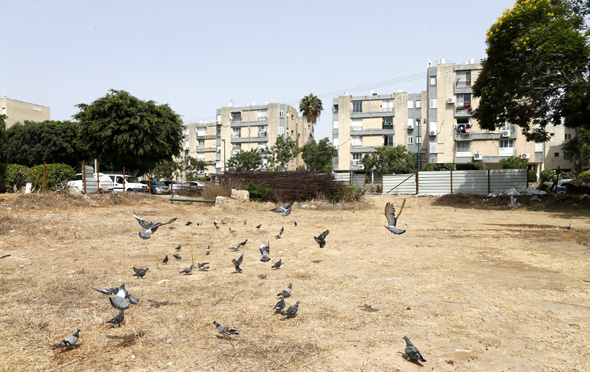 השטח המיועד לבנייה בשכונת נווה עופר, תל אביב, צילום: עמית שעל
