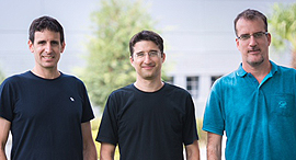 Didi Gurfinkel (CEO), Eyal Cohen (COO), and Oded Har-Tal (CTO). Photo: Idan Sabach