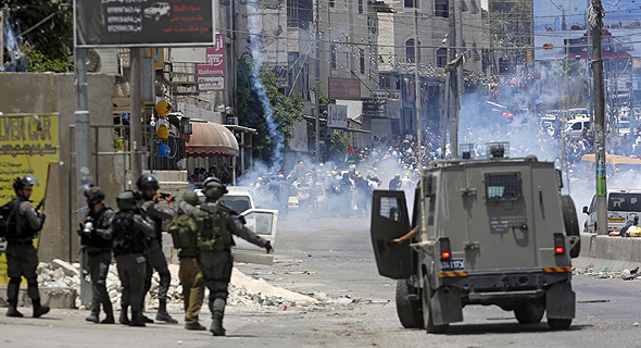 העימותים האלימים באזור ירושלים, היום, צילום: אי פי איי