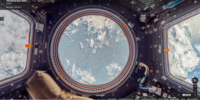 הצצה מחלון תחנת החלל הבינלאומית, צילום: Google Earth