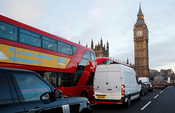 Traffic jam, London. Photo: Bloomberg