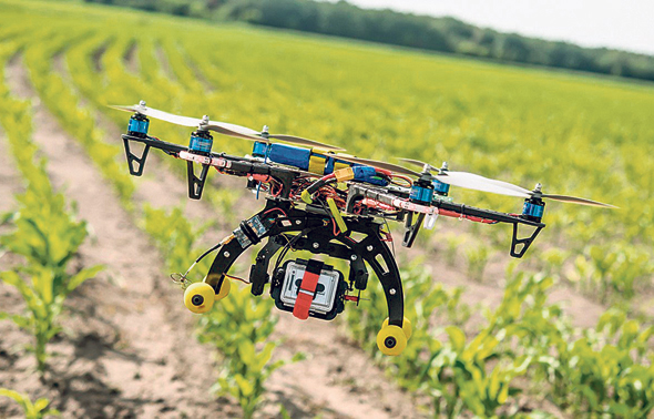 A drone in the field. Photo: PwC