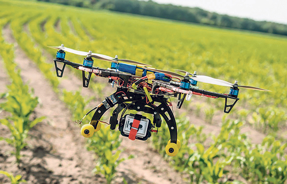 A drone used for spraying crops. Photo PwC