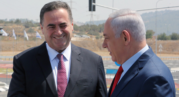 ראש הממשלה בנימין נתניהו שר התחבורה ישראל כץ, צילום: ששון תירם