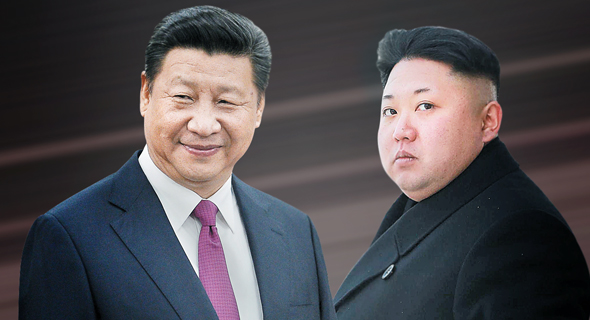 מימין מנהיג צפון קוריאה קים ג'ונג און ו נשיא סין שי ג'ינפינג, צילום: גטי אימג'ס, רויטרס