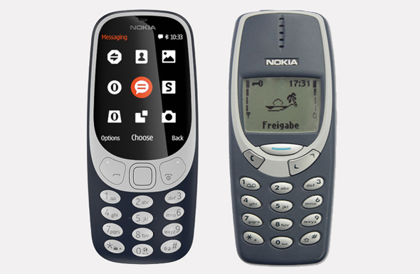 נוקיה 3310. מימין המקורי, משמאל הדגם החדש