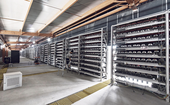 Bitcoin mining servers. Photo: Bloomberg