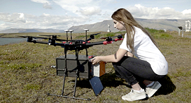 A Flytrex drone in Iceland. Photo: PR