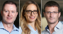 Left to right: Raphael Blum, Idit Chernovitz, David Gal