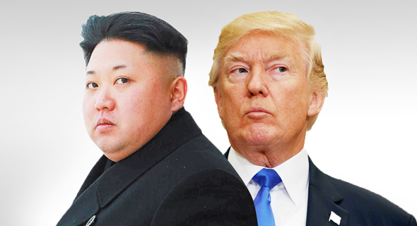 דונלד טראמפ ו קים ג'ונג און נשיא קוריאה הצפונית, צילום: איי פי, רויטרס