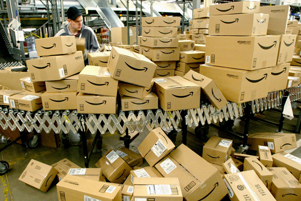 Amazon shipping center. Photo: Bloomberg